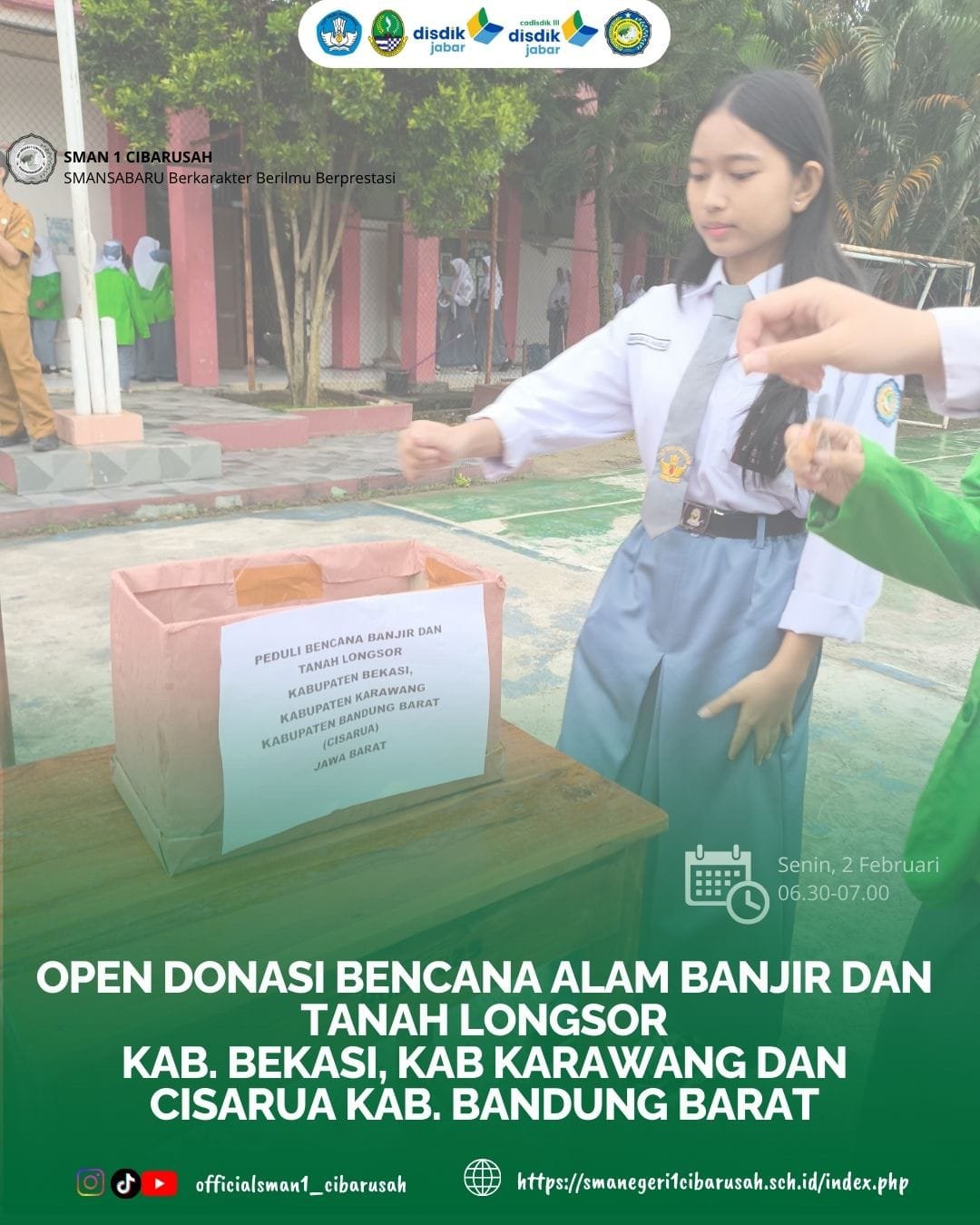 SMA Negeri 1 Cibarusah Bergerak Bersama Menggalang Donasi bagi Korban Banjir dan Tanah Longsor di Bekasi, Karawang, dan Cisarua
